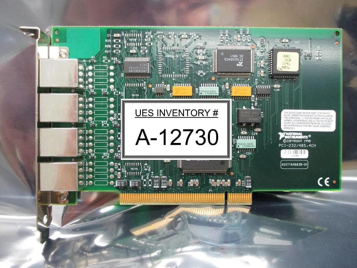 Used National Instruments PCI-232/485.4CH 4-Channel Serial Interface PCB Card Used