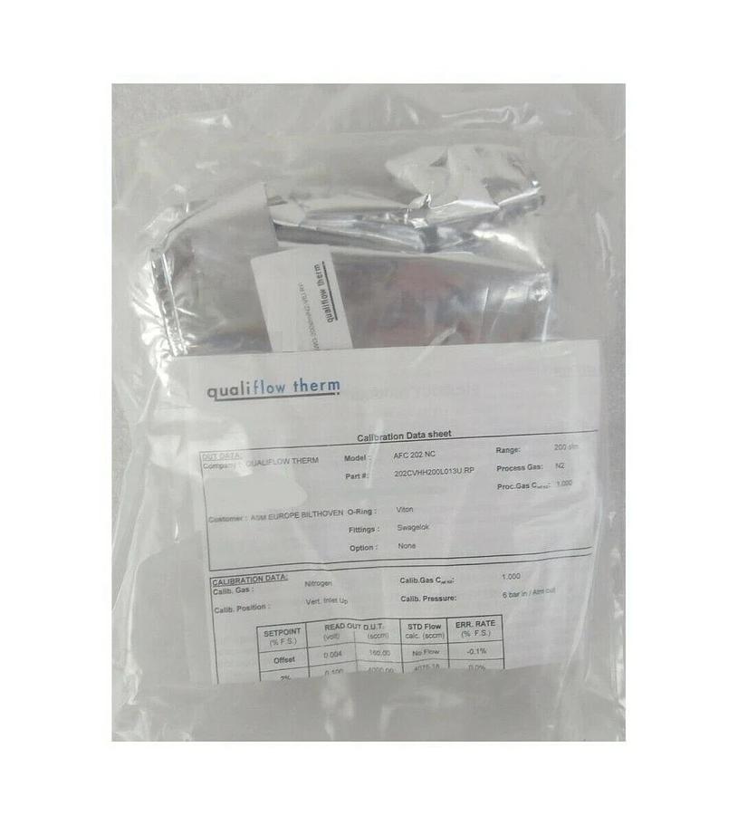 Refurbished Qualiflow 202CVHH200L013U.RP Mass Flow Controller MFC ASM 830008616 Refurbished