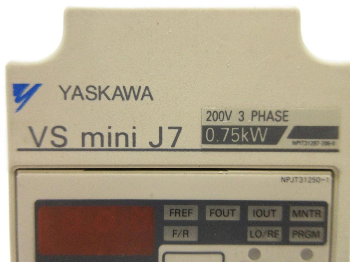 Used Yaskawa Electric CIMR-J7AA20P7 Inverter Drive VS Mini J7 Working
