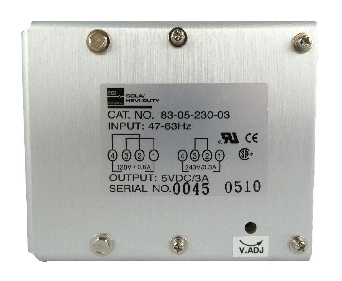 Sola Hevi-Duty 083-00230-0300-05 Linear DC Power Supply New Surplus