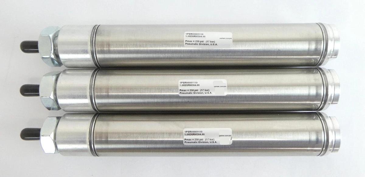 Used Parker 1PSR00001110 Double Acting Air Cylinder Lot of 6 Working Surplus