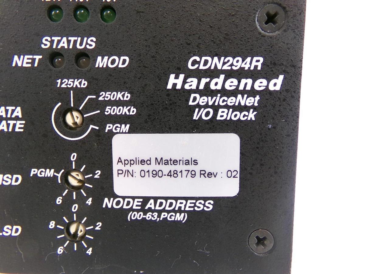 Used MKS Instruments AS01294-05 DeviceNet I/O Block CDN294R AMAT 0190-48179 Working