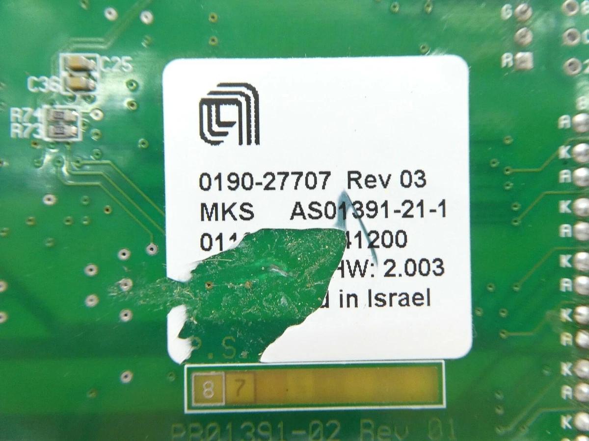 Used MKS Instruments AS01391-21-1 DeviceNet CDN391R PCB Card AMAT 0190-27707 Working