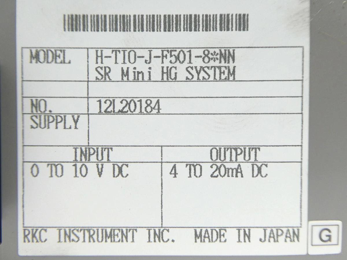 Used RKC FAREX SR Mini System 2L14-000004-V2 H-PCP-J-341-D*AD-NNN H-TIO-J-F501-8*NN