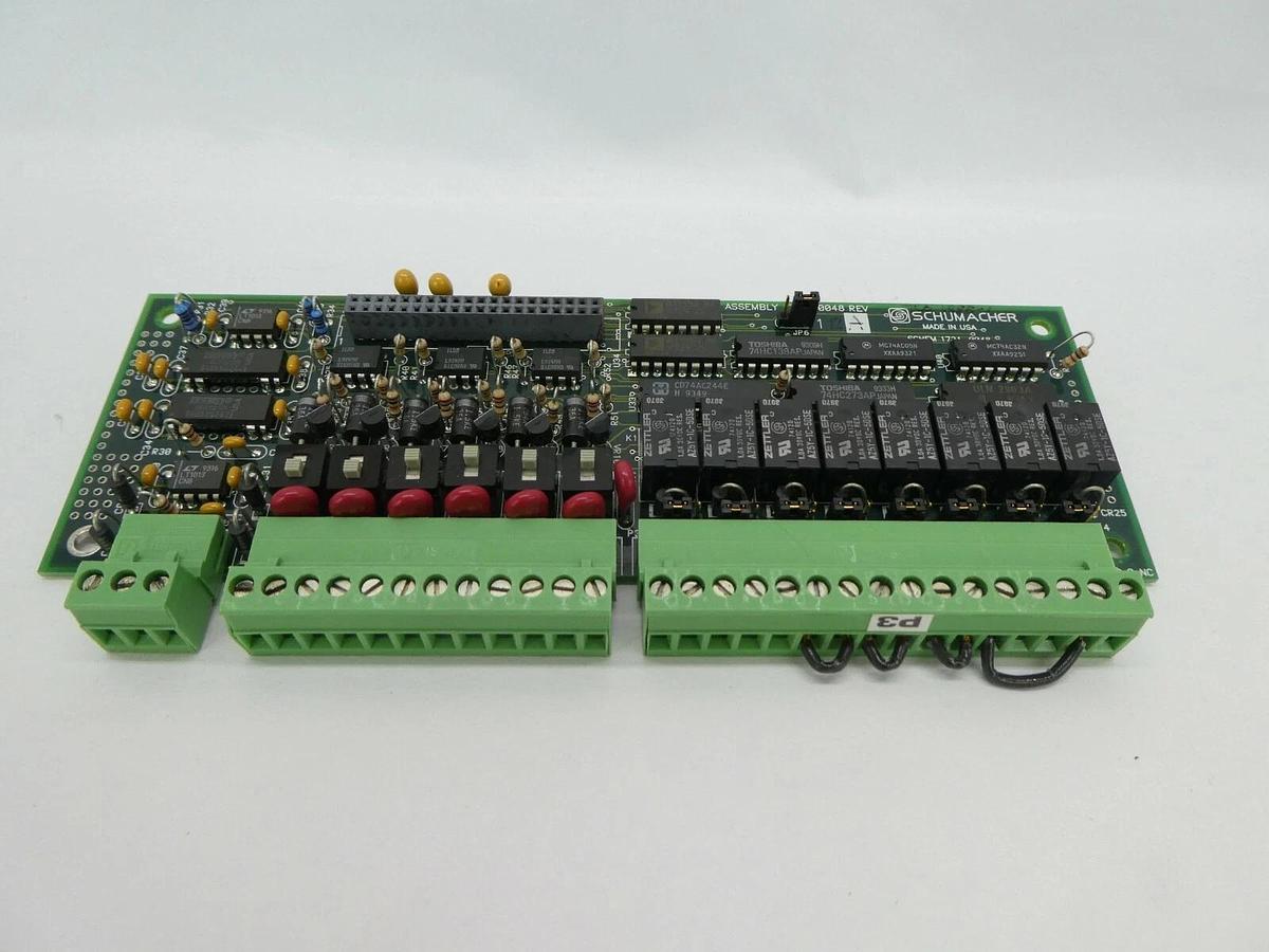 Used Schumacher 1730-0048 Interface Relay Switch Board PCB Working Surplus