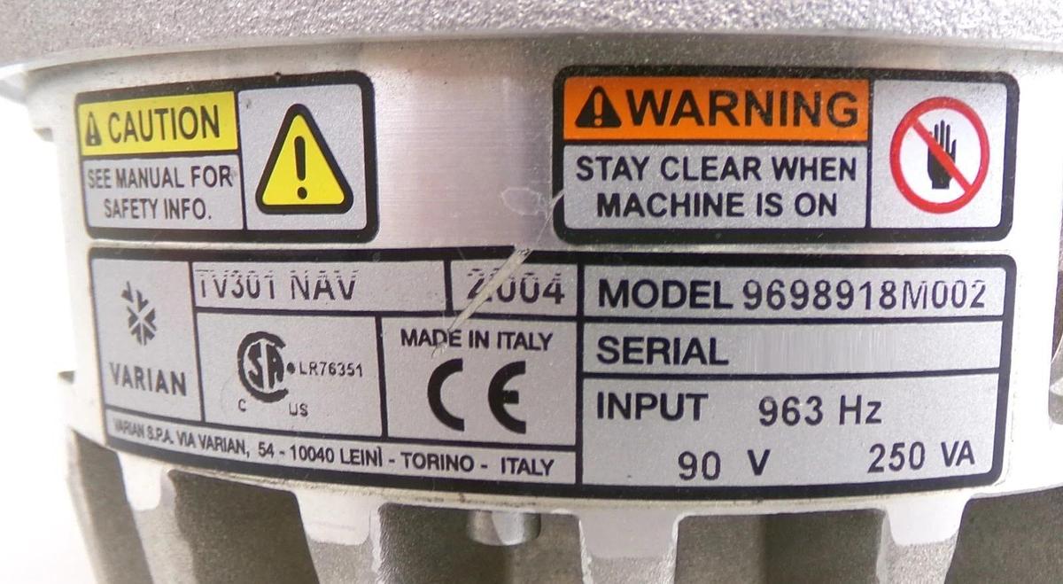 Used TV-301 NAV Navigator Varian 9698918M002 Spectrometer Turbo Pump Lot of 2 Spare