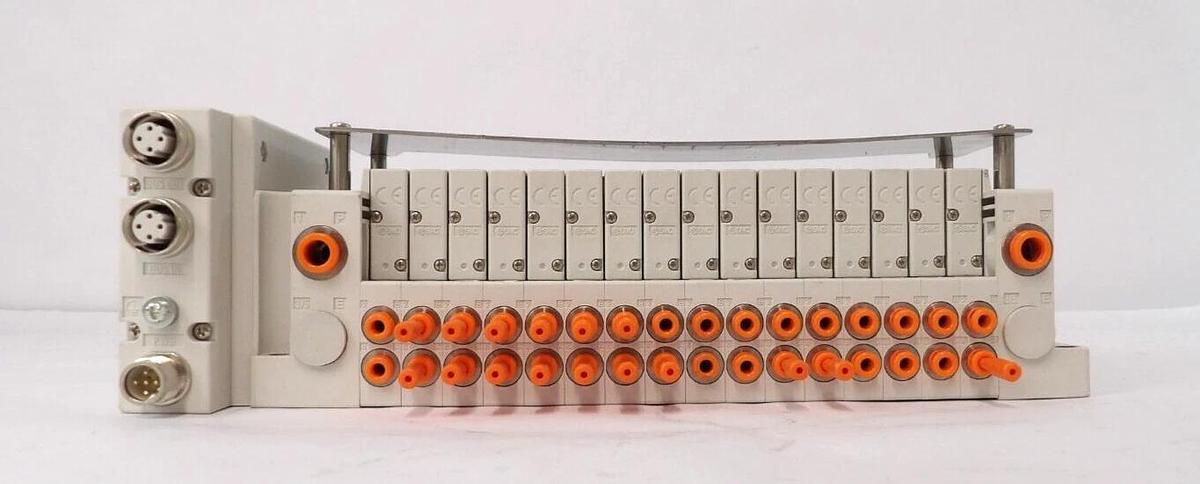 Used SMC SS5Y3-DUQ00526 16-Port Ethercat Pneumatic Manifold AMAT 0190-41158 Working