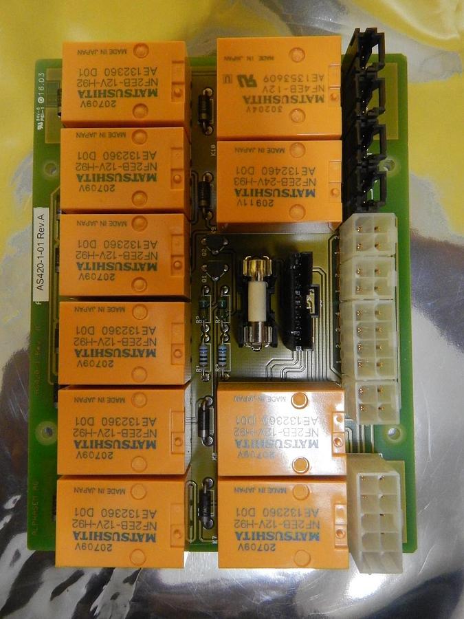 Used Alphasem AG AS420-1-01 Relay Board PCB AS420-1 Used Working