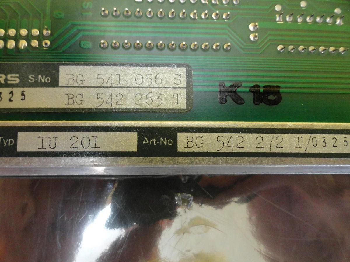 Used Balzers BG 542 272 T Indicator Display IU 201 PCB Card BG 542 263 T Used Working