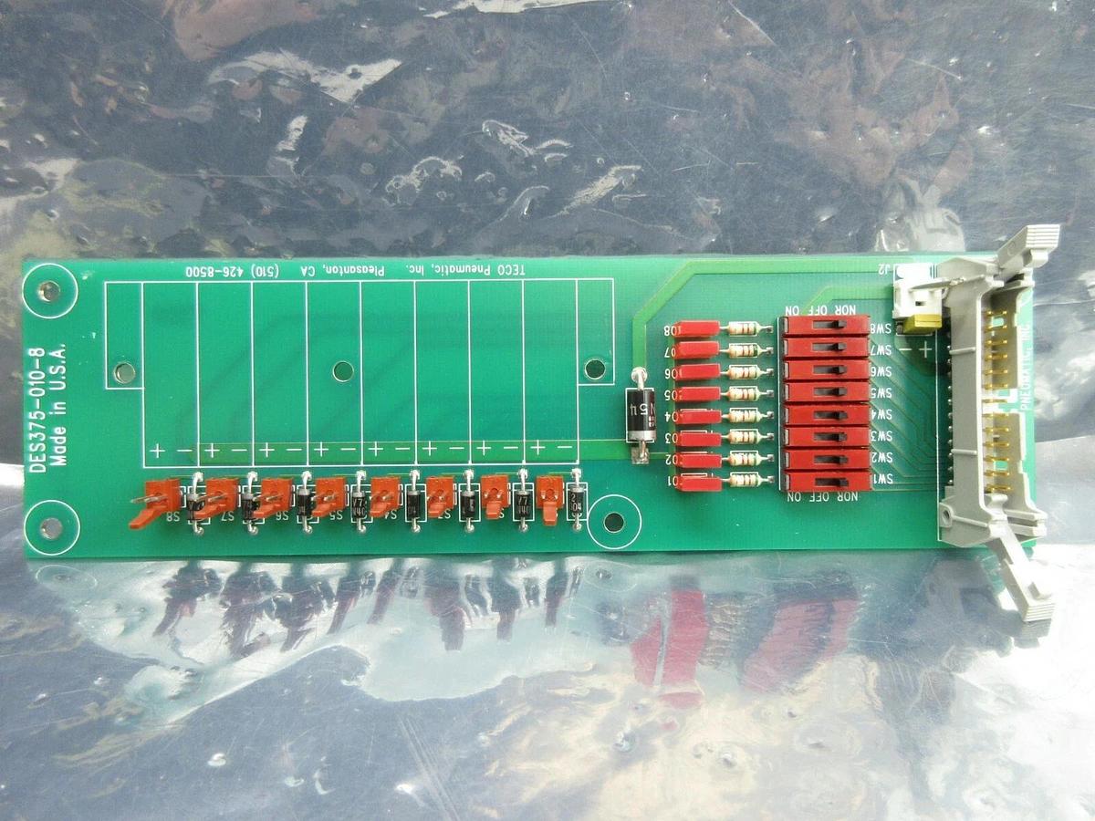 Used TECO Pneumatic DES375-010-8 Pneumatic Manifold Base Board PCB Working Spare