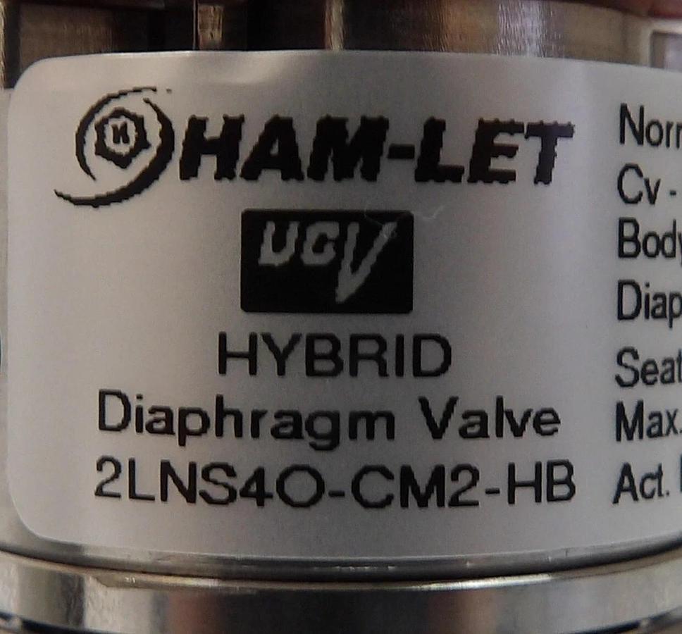Used Ham-Let 2LNS4O-CM2-HB HM20-4VKLO-GF4-150PSI Hybrid Diaphragm Valve Lot of 6 Work