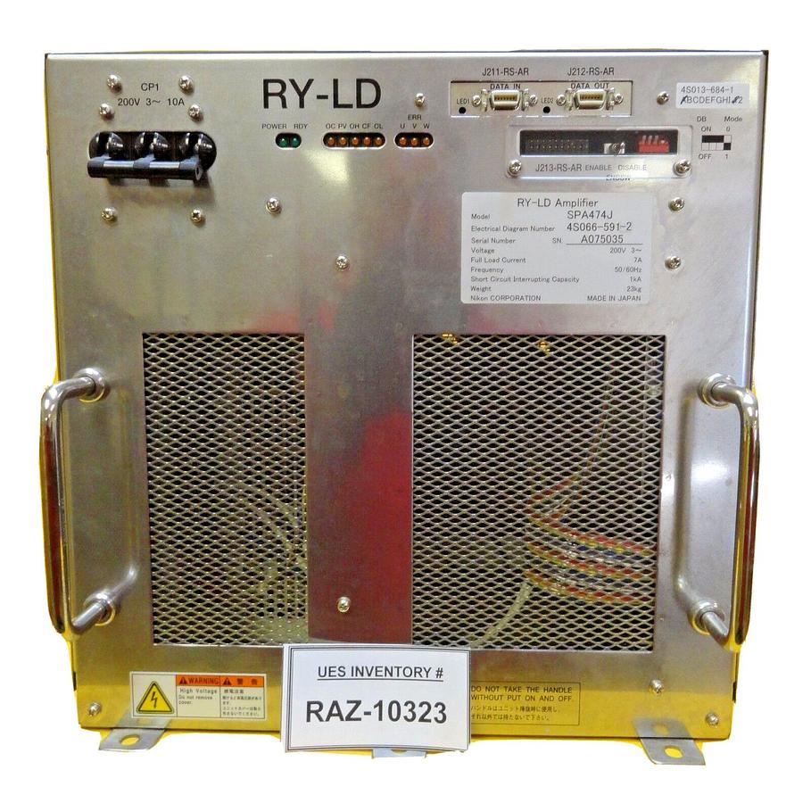 Used Nikon 4S066-591-2 RY-LD Amplifier Module SPA474J 4S013-684-1 NSR Series Working