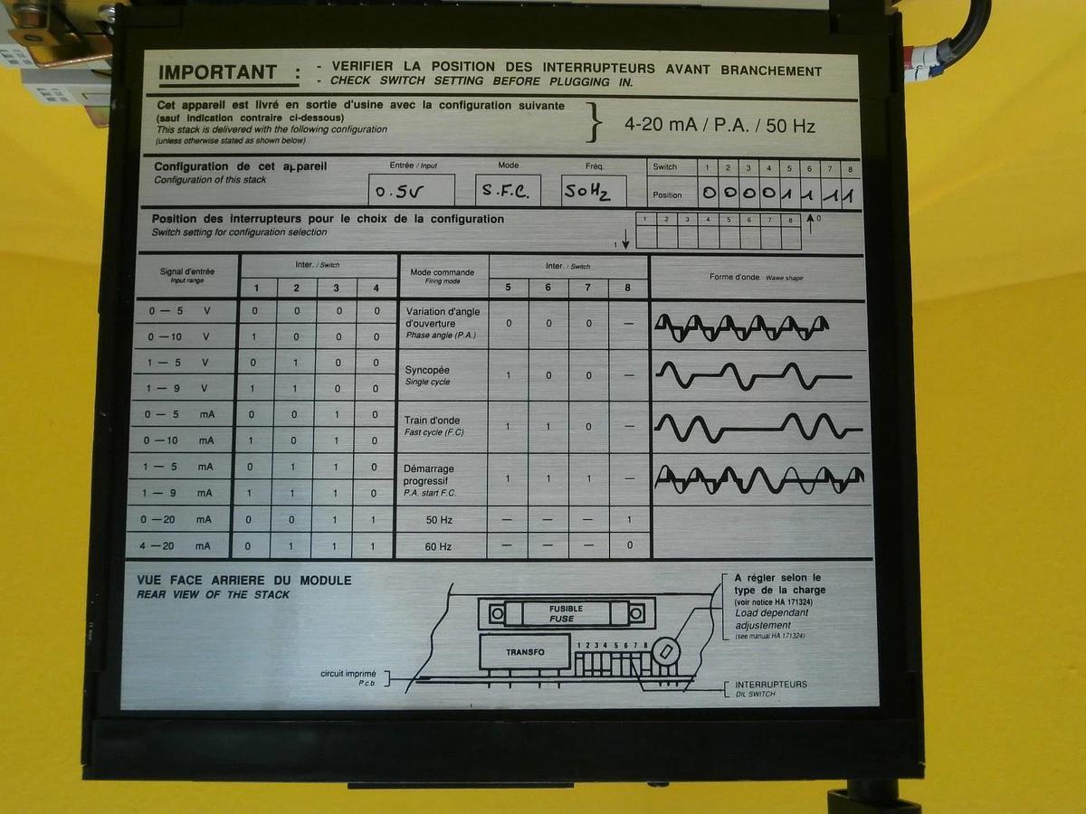 Used Eurotherm 461/081/13/19/008/055/96/00 Analogue Input Thyristor Unit 461 Used