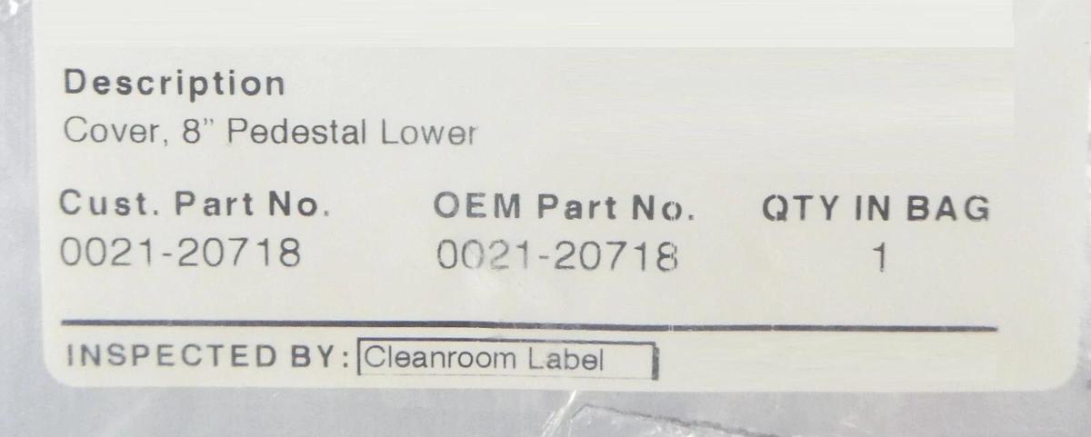 Refurbished AMAT Applied Materials 0021-20718 8" Lower Pedestal Cover Lot of 2 Refurbished