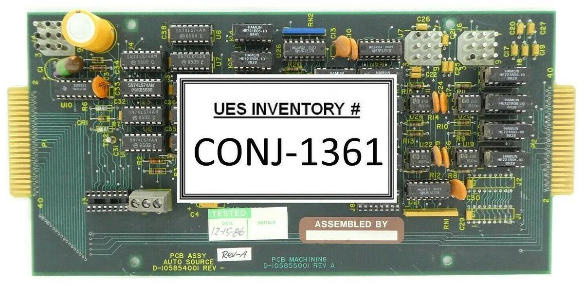 Used Varian Semiconductor VSEA D-105854001 Auto Source PCB Rev. A Working Surplus
