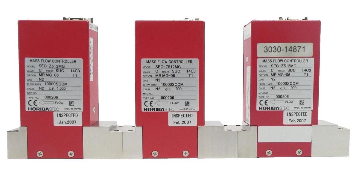 Used Horiba STEC SEC-Z512MG Mass Flow Controller MFC Z500 Reseller Lot of 6 Working