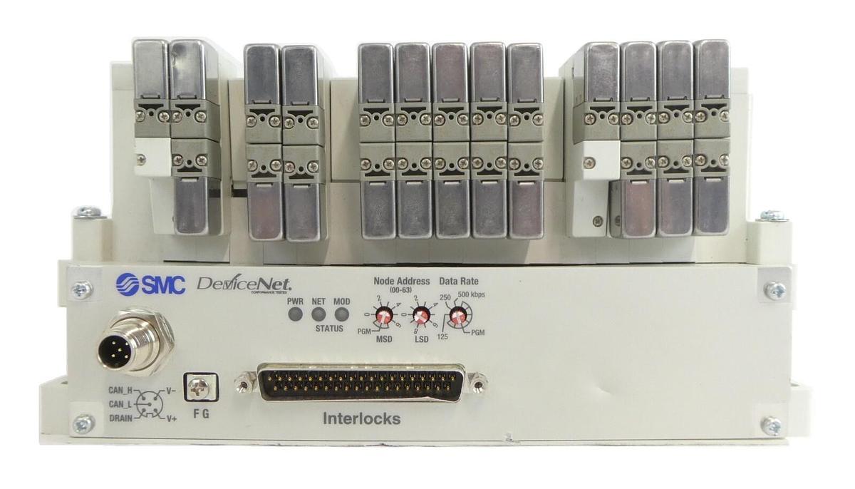 Used SMC VV5Q11-16-X1600V 16-Port Manifold EX420-SDN2 AMAT Working Surplus