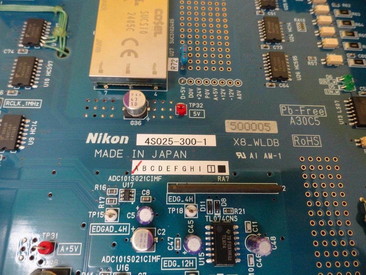 Used Nikon Precision 4S025-300-1 Interface Board PCB X8_WLDB NSR-S620D Working