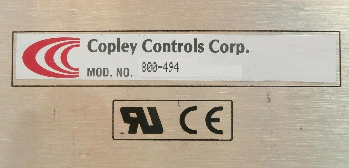 Used Copley Controls 800-494 3-Phase Servo Motor Controller Amplifier Working Surplus