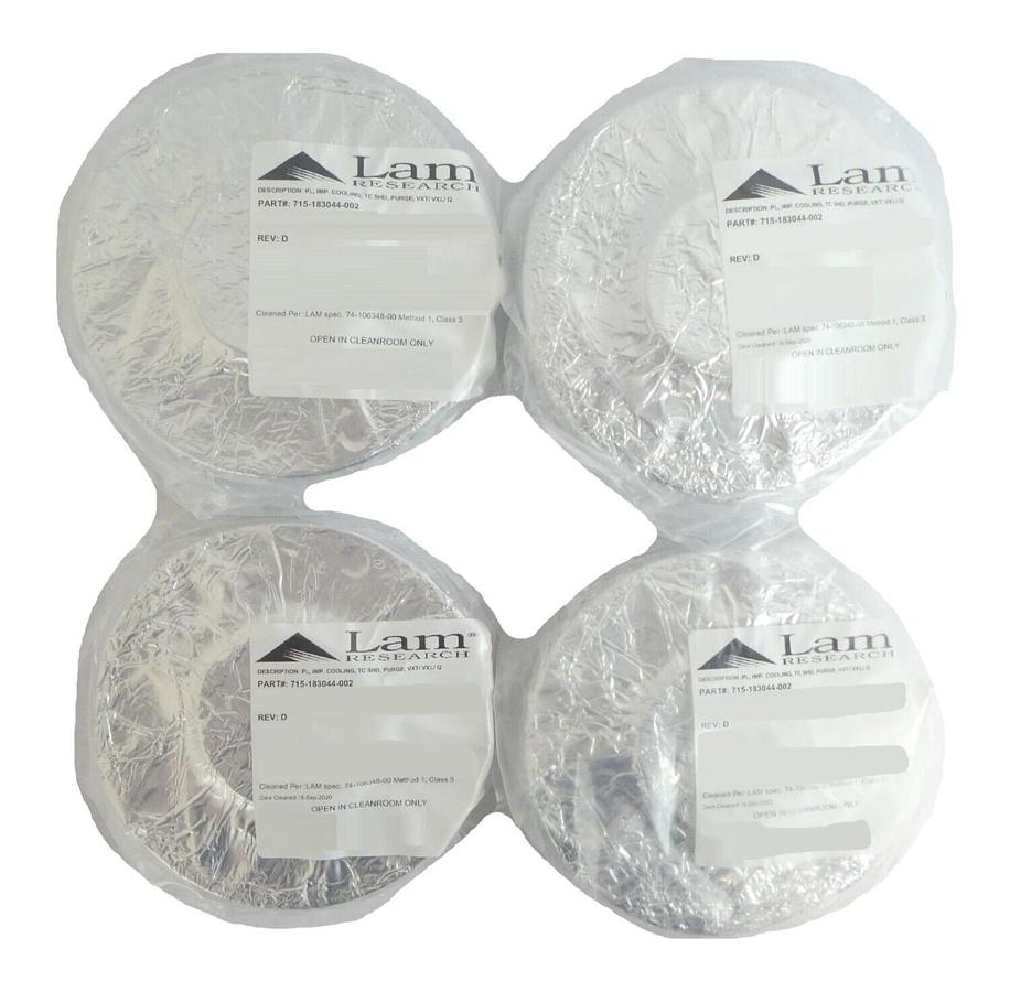Refurbished Lam Research 715-183044-002 TC Purge Cooling Shield Lot of 4 Refurbished