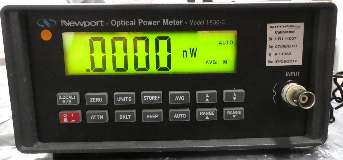 Used Newport 1830-C Dual Channel Optical Power Meter Module Working Surplus