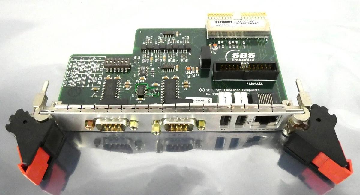 Used SBS Embedded Computers 9000-70-090 PCB Board TB-CPR03-AMAT Working Surplus