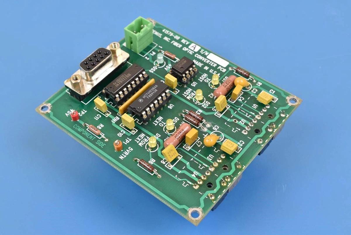 Used Genus Inc 41579-00 PCB Fiber Optic Converter