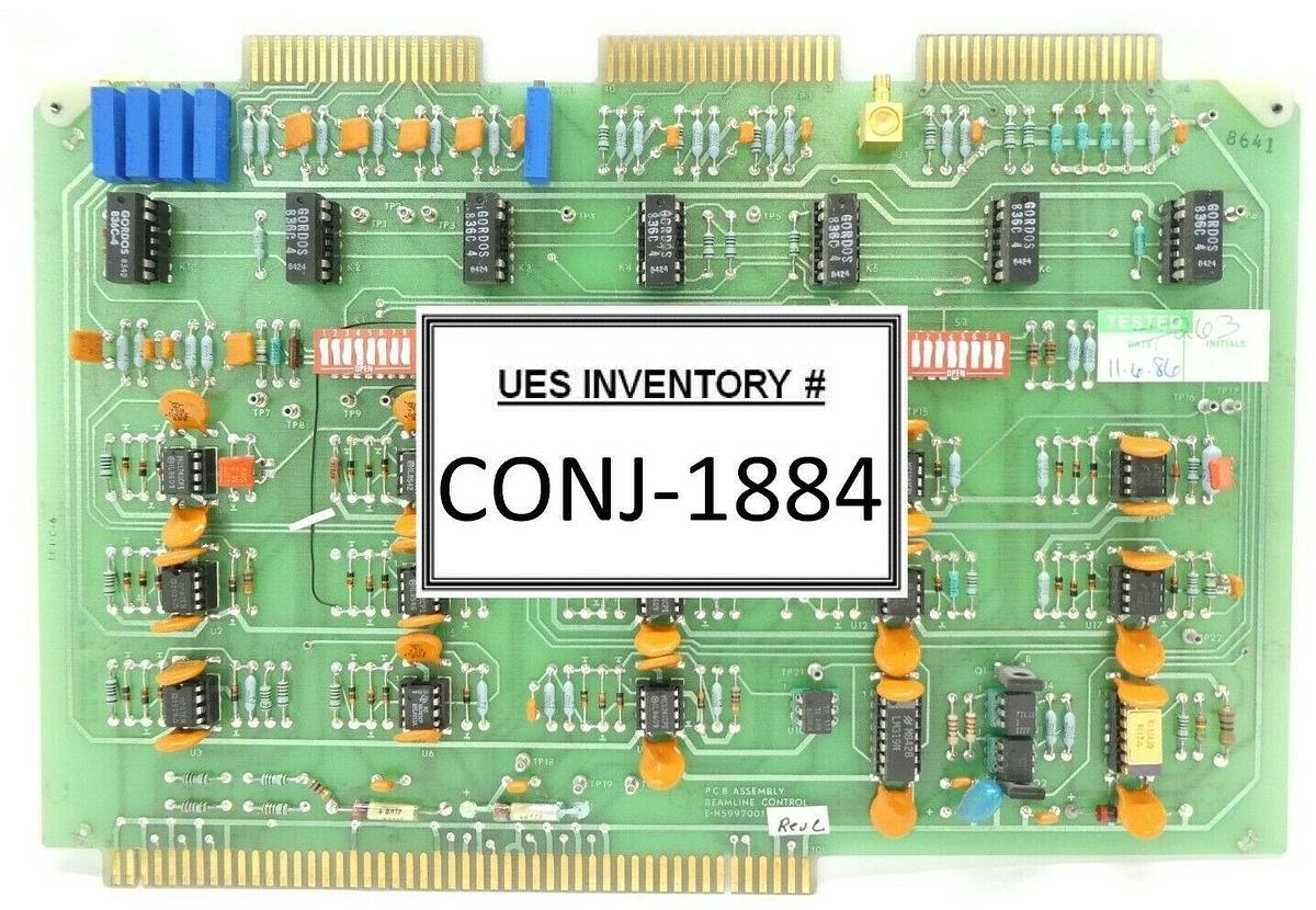 Used Varian Semiconductor VSEA E-H5997001 Beam Line Control PCB Card Rev. C Working