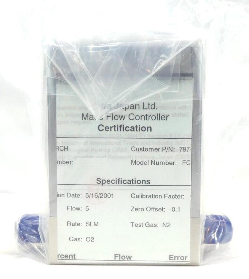 Aera FC-790C Mass Flow Controller MFC 5 SLM O2 Lam 797-008514-009 New Surplus