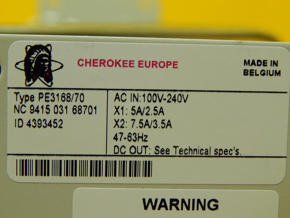 Used Cherokee Europe PE3168/70 Rack Mount Power Supply FEI Company CLM-3D Working