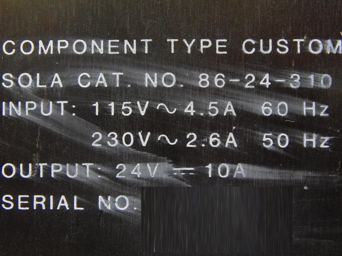 Used Sola 86-24-310 Component Type Custom Rectifier 264-37254-0200 OnTrak DSS-200 Use