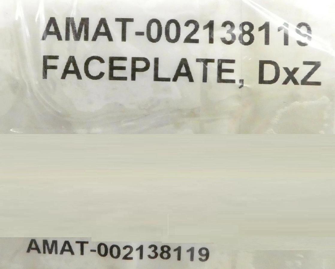 Used AMAT Applied Materials 0021-38119 Faceplate DXZ DCVD Center Hole Working Surplus