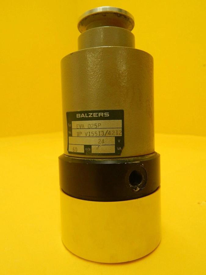 Used Balzers BP V15 513 Vacuum Right Angle Valve EVA 025 P BPV15513 Used Working