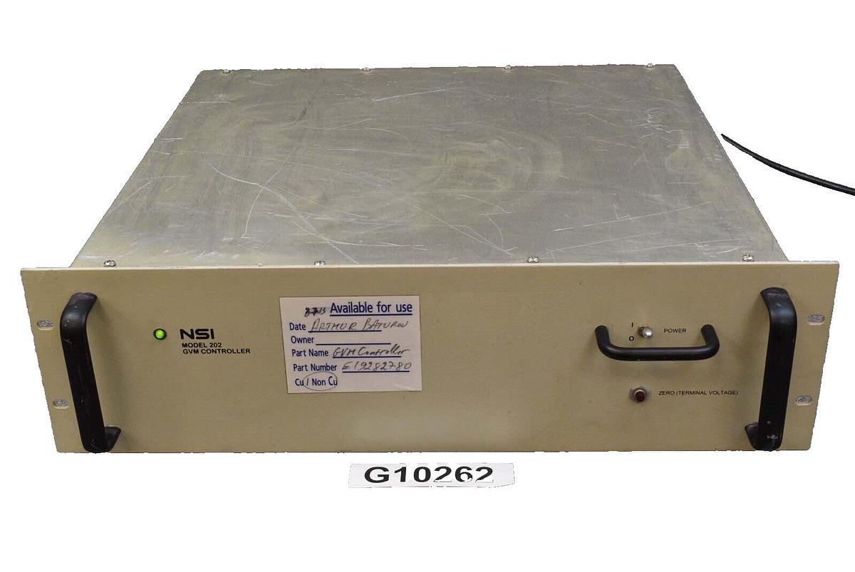 Used NSI Newton Scientific 11NS37-016 GVM Controller 202 Varian E19282780 Surplus