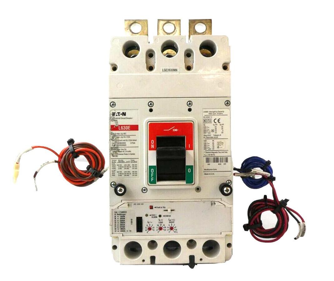 Used Eaton 69D4630G03 L630E 3-Pole Industrial Circuit Breaker LGE3630NN Working