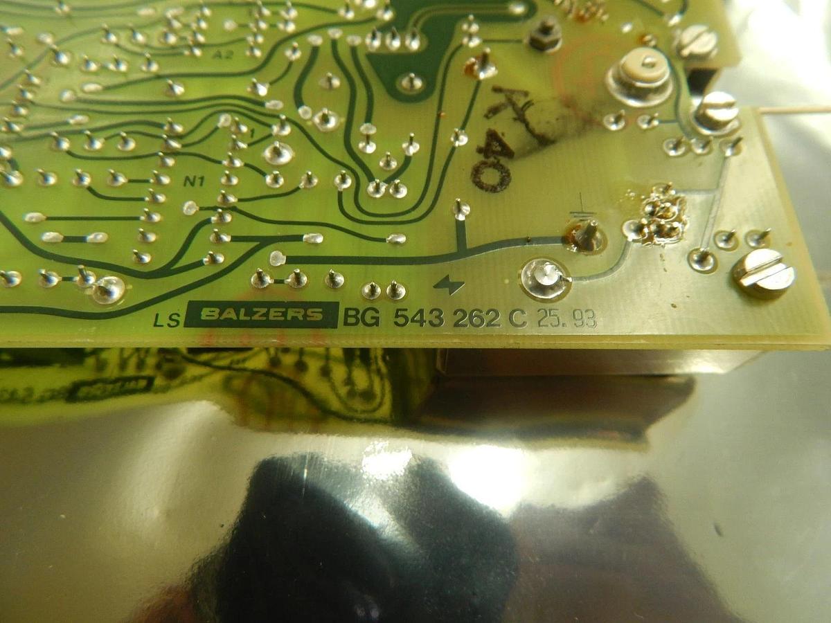Used Balzers BG 541 086-S/D Partial Pressure Gauge PCB Card EM 064 Used Working