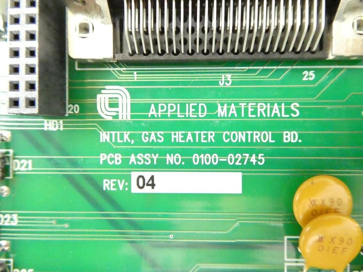 Used AMAT Applied Materials 0100-02745 INTLK Gas Heater Control PCB Producer Working