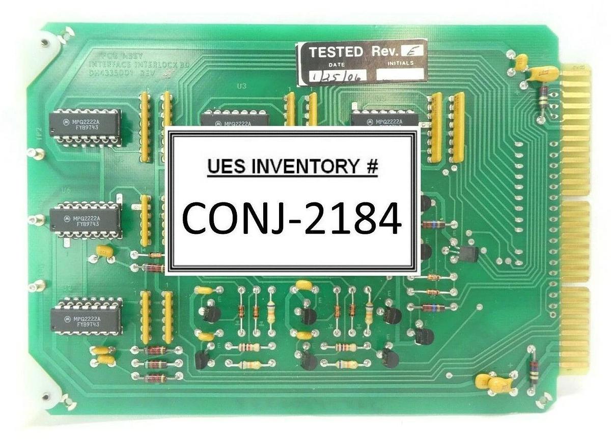 Used Varian Semiconductor VSEA DH4335001 Interface Interlock PCB Card Rev. E Working
