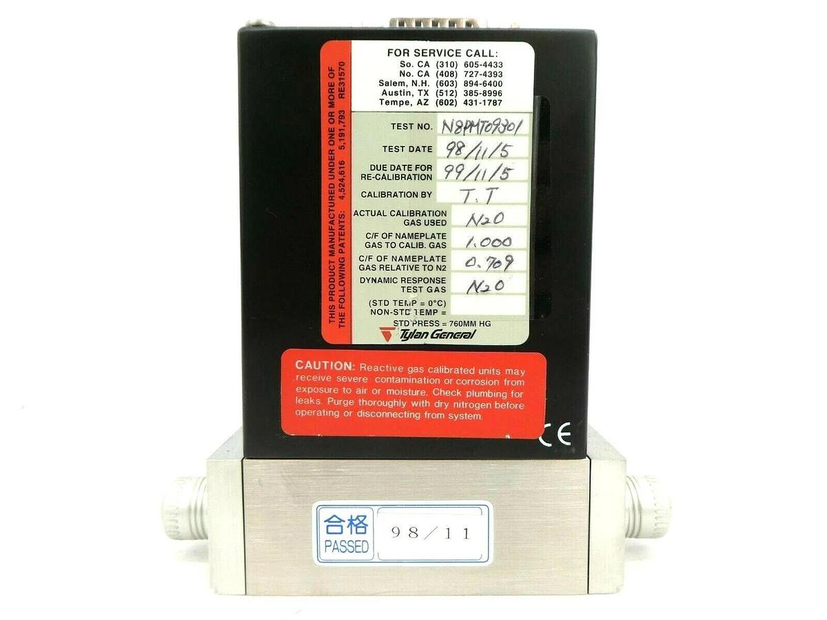 Used Tylan General FC-2901MEP Mass Flow Controller MFC 5 SLPM N2O 2900 Working Spare