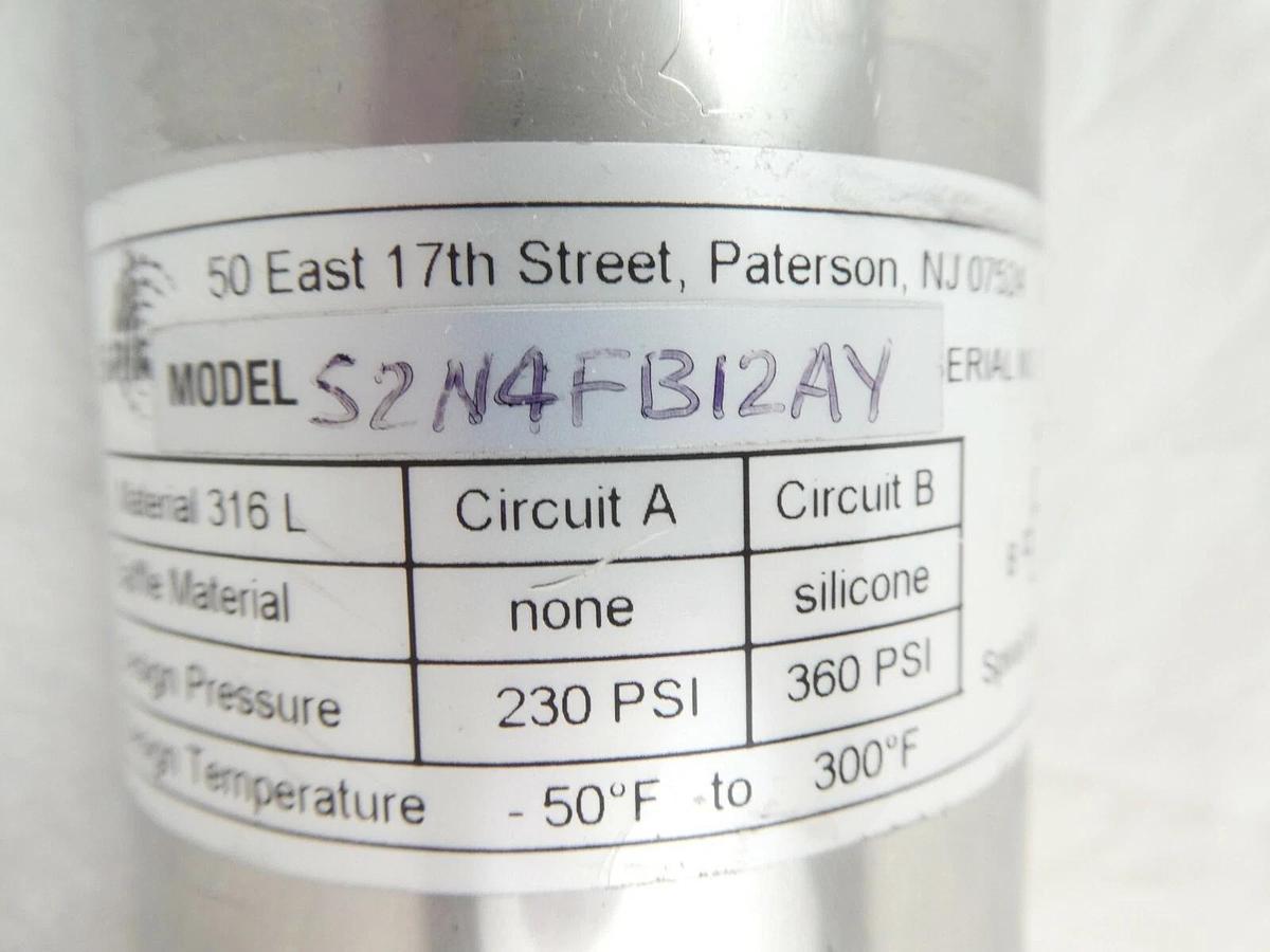 Semitool S2N4FB12AY Stainless Steel Condenser New Surplus