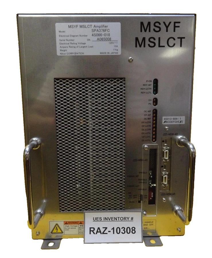 Used Nikon 4S066-018 MSYF MSLCT Amplifier Module SPA376FC 4S013-684-1 NSR Working