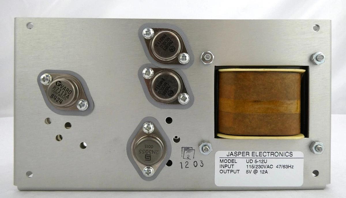Used Jasper Electronics UD 5-12U Power Supply Working Surplus