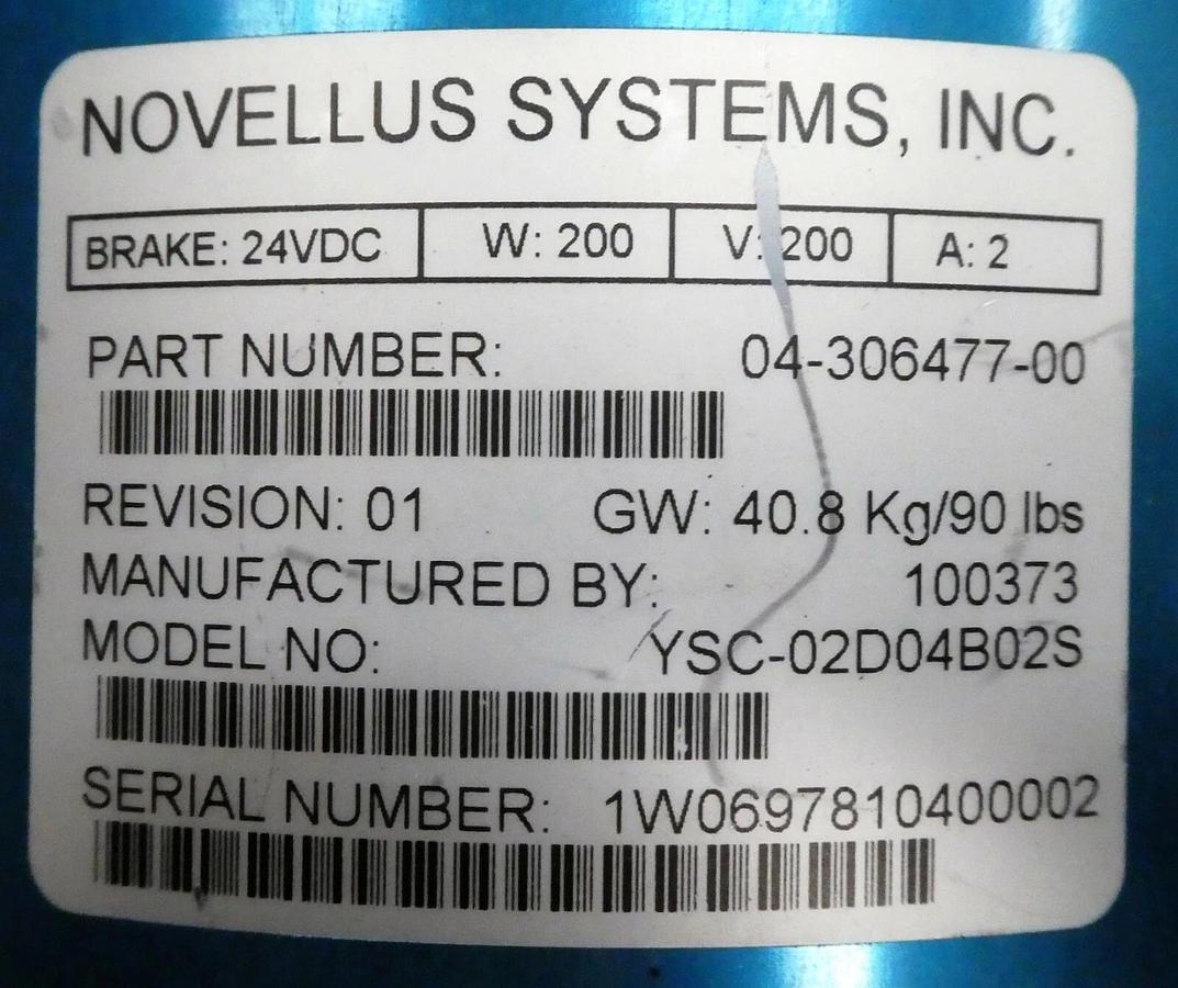 Used Yaskawa Electric YSC-02D04B02S Spindle Assembly Novellus 04-306477-00 Working