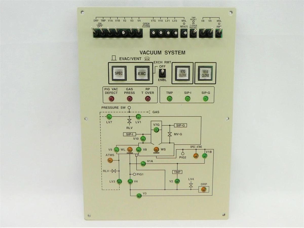 Used JEOL Vacuum System Control Panel BP102105 VAC PANEL PB JWS-7555S SEM Working