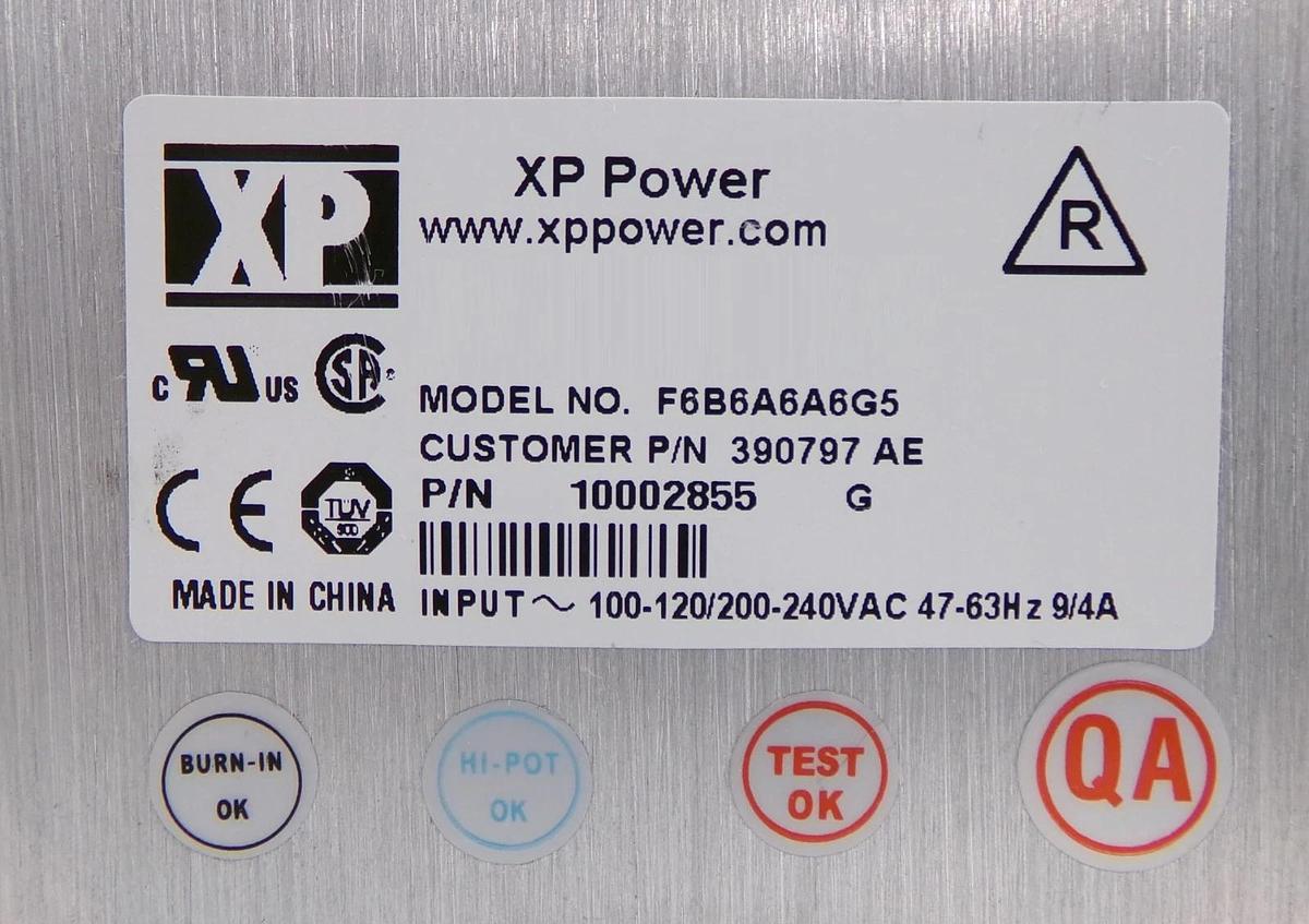 Used XP Power 10002855 Power Supply F6B6A6A6G5 Working