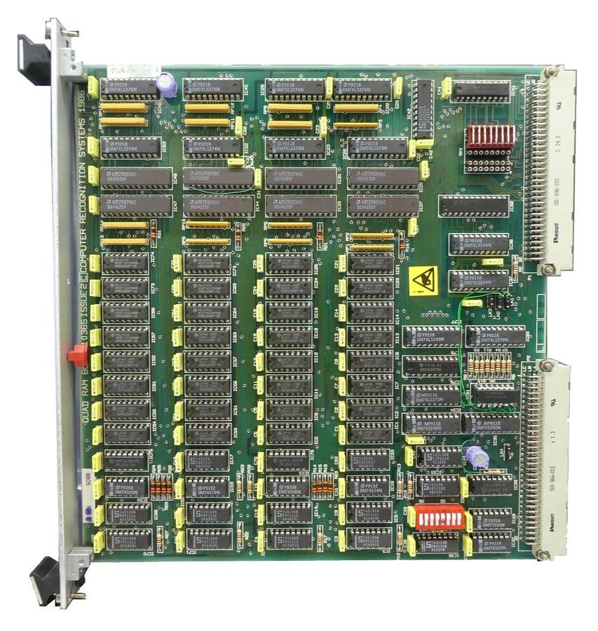 Used Computer Recognition Systems 10365 QUAD RAM PCB Card 8805 Rev. B Working Surplus