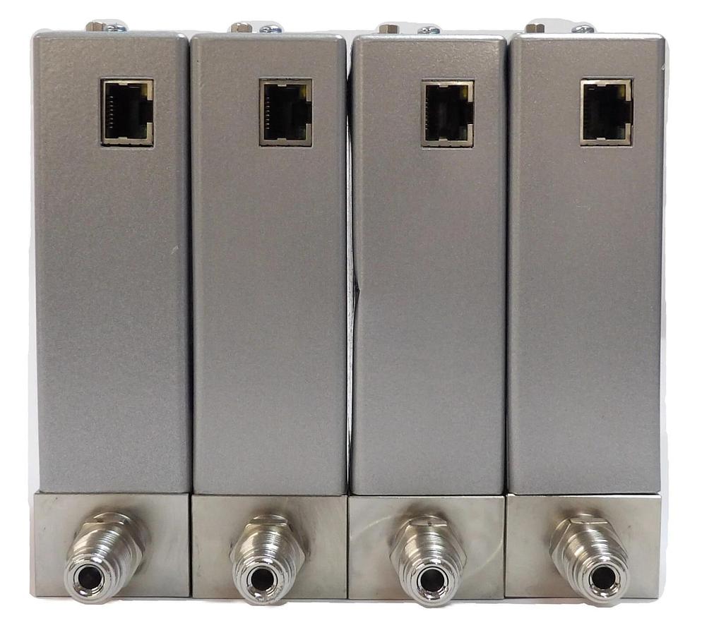 Used MKS Instruments GE50A-31531 Mass Flow Controller MFC 100 SCCM Ar Lot of 4 Workin