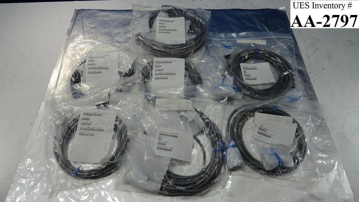 Used Novellus Systems C3 Vector Cable Kit 03-252223-00 03-291555-00 Set of 7 Used