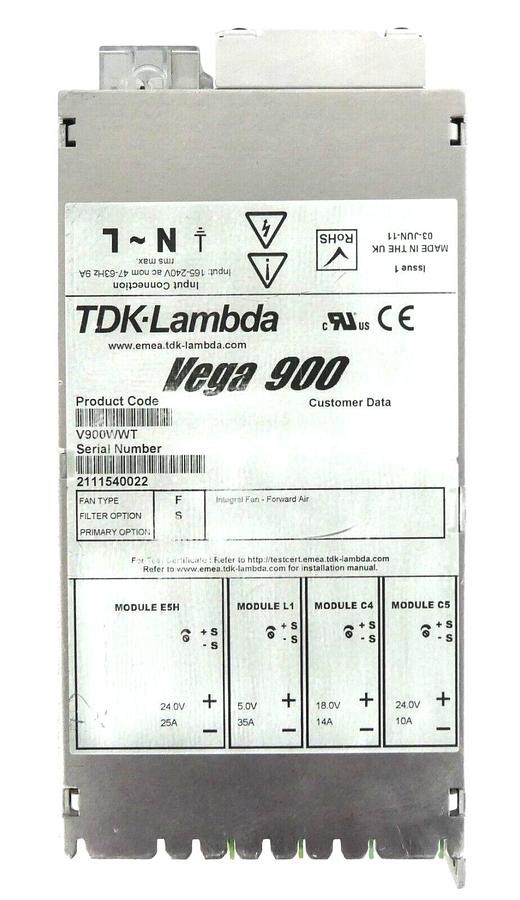 Used TDK-Lambda V900WWT Spectrometer Power Supply Vega 900 AB Sciex Working Surplus