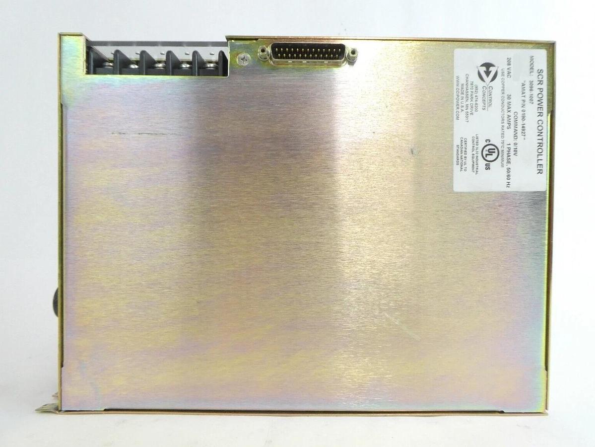 Used Control Concepts 3096-1007 SCR Power Controller AMAT 0190-14927 Working
